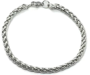 Pulsera de Acero Quirurgico eslabon espiga 5mm 21cm